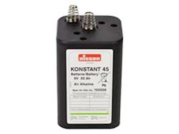 Blokbatterij + veer 6V 50AH 12