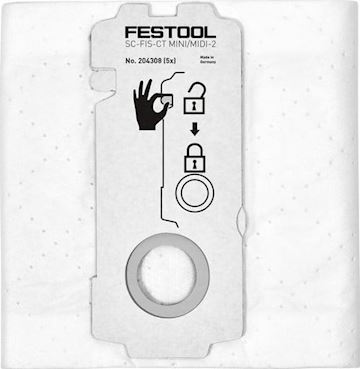 Festool selfclean filterzak SC-FIS-CT MINI/MIDI-2, 5 stuks