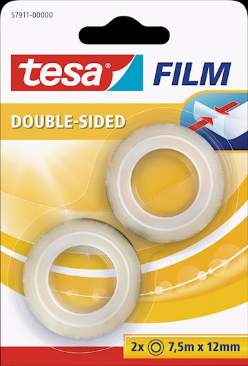 Tesafilm® dubbelzijdig 2 x 7,5 m x 12 mm