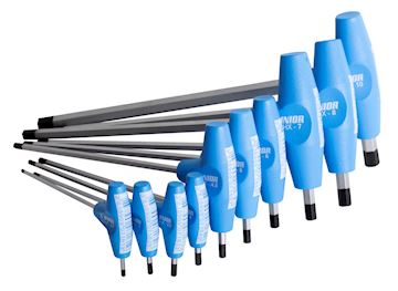 Haakse stiftsleutelset met T-greep, TX+HX 3172 S16