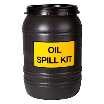 Drum met schroefdeksel 120L + sticker oil spill kit