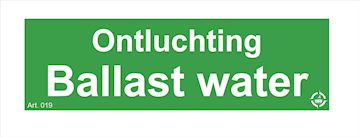 Sticker Ontluchting Ballast water 100X30MM