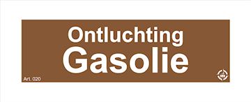 Sticker Ontluchting Gasolie 100X30MM