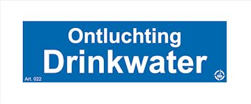 Sticker Ontluchting Drinkwater 100X30MM