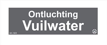 Sticker Ontluchting Vuilwater 100X30MM