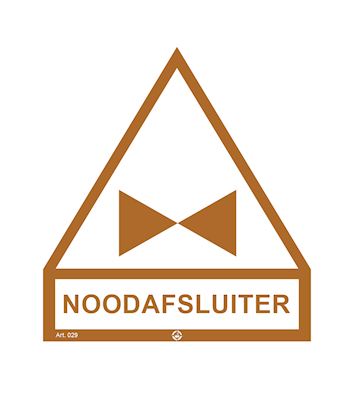 Sticker Noodafsluiter 100X110MM