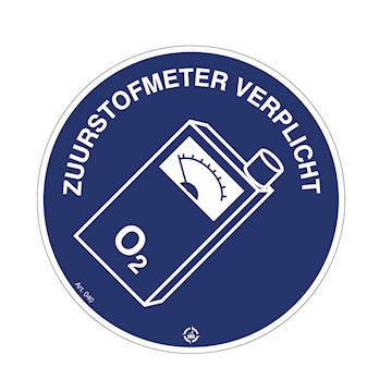 Sticker Zuurstofmeter 100MM