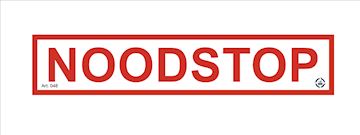 Sticker Noodstop 150X30MM