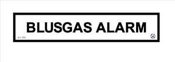 Sticker Blusgas Alarm 100X20MM