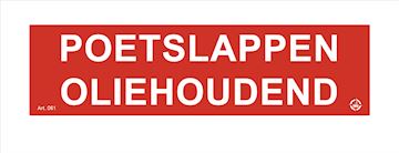 Sticker Poetslappen oliehoudend 150X40MM