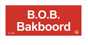 Sticker B.O.B. stuurboord 100X40MM