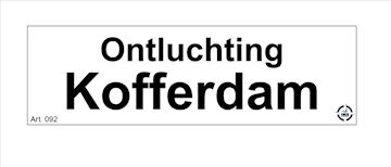 Sticker ontluchting Kofferdam 100X30MM