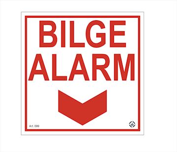 Sticker Bilge alarm 100X100MM