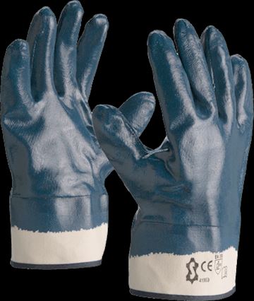 Handschoen NBR 4190 gesloten rug open kap BLAUW 12stuks