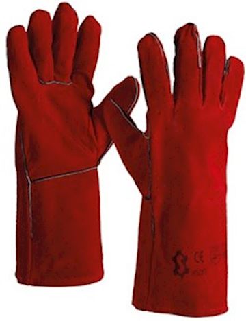 Lashandschoen 5-vinger rood (6 paar)